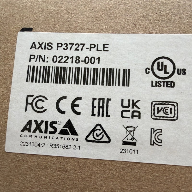 New Axis P3727-PLE 02218-001 8MP Outdoor IR 360° 4-Sensor IP PoE Network Camera