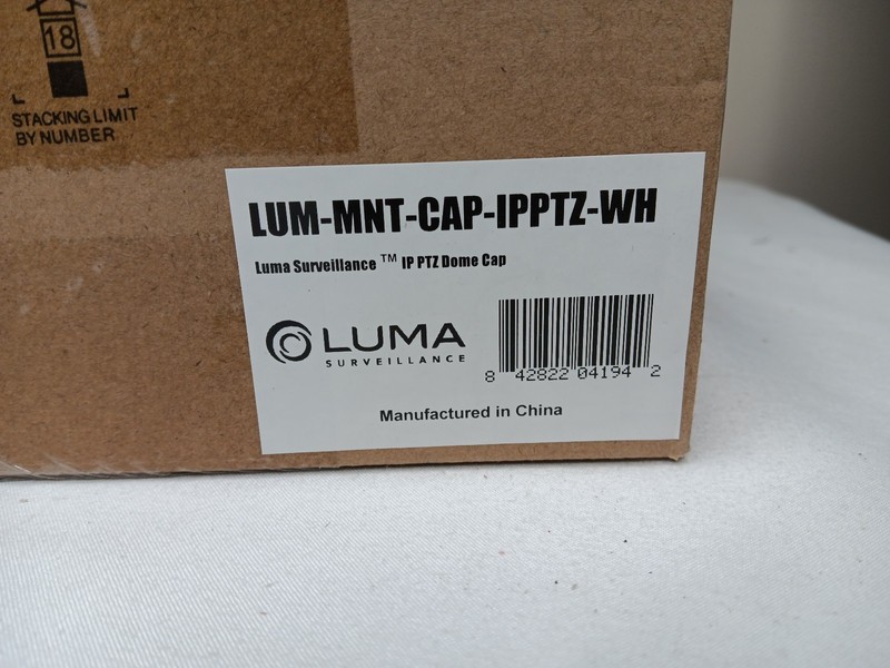 Luma Surveillance IP PTZ Dome Cap White - LUM-MNT-CAP-IPPTZ-WH-New, Sealed Box gallery