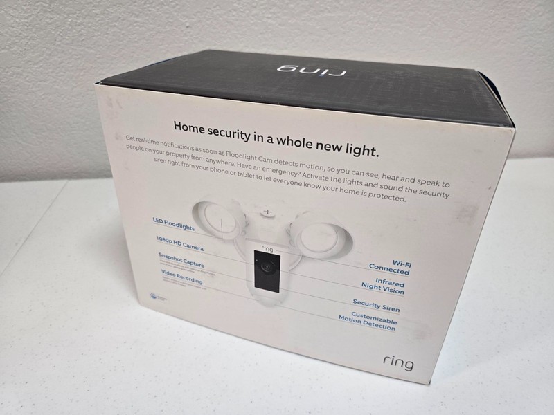 Ring Floodlight Cam Wired Motion Activated Security Camera New Sealed gallery