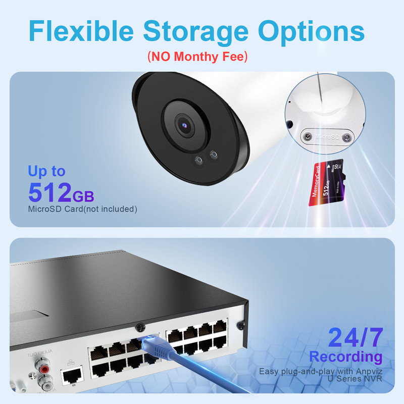 Anpviz 6MP PoE Bullet Security Camera Outdoor Color Night Vision Human Vehicle gallery