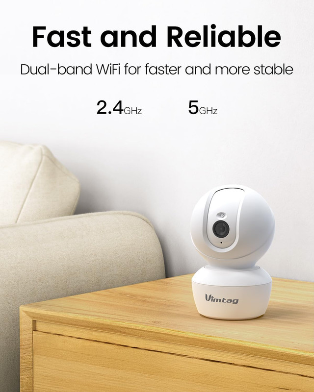 4MP 5G Indoor Camera, Dog Camera with Speaker Pan 360° View, Cameras for Home Se gallery