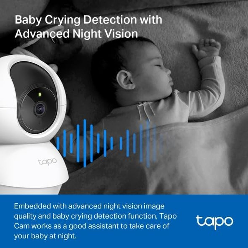 Tapo 2K Pan/Tilt Security Camera for Baby Monitor, Dog Camera W/Motion Detection gallery