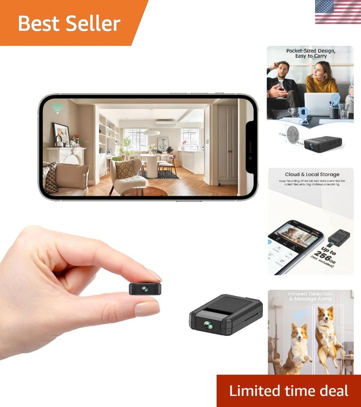 Mini Camara Espia Oculta 4K ULTRA HD Cámara Espía Inalámbrica Pequeña Oculta