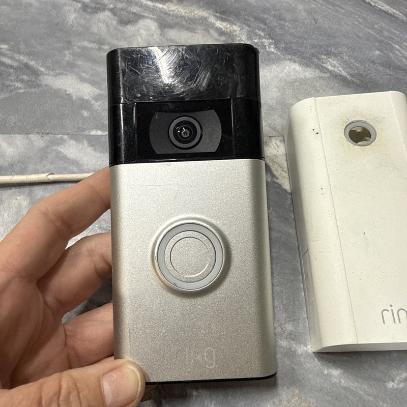 Ring Peephole Camera Cam Video Doorbell Silver G63R9A Untested Parts gallery