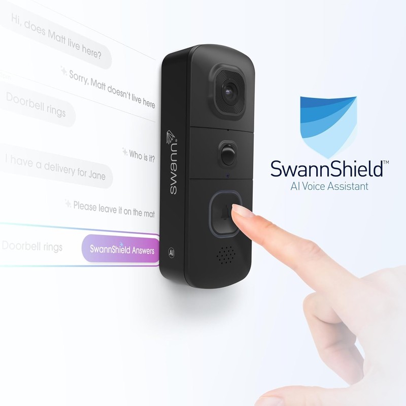 Swann EVO Wireless Video Doorbell Black gallery