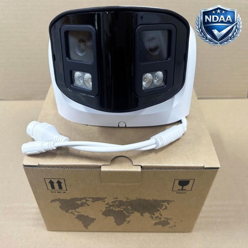 Vikylin 4MP Panoramic Dual Lens Full Color IR IP Camera 2Way Audio POE CCTV NDAA gallery