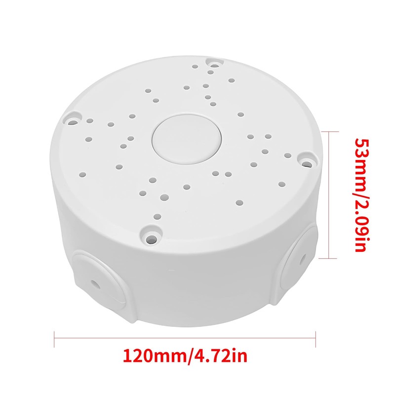 Universal Junction Box for Dome and Bullet IP Security Cameras, White, ABS Pl... gallery