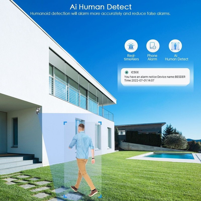 8MP 4K 8x Zoom Dual Lens PTZ IP Camera WiFi Security Camera With Alarm Lights gallery