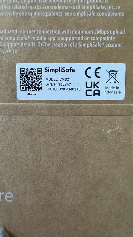 SimpliSafe Wireless Outdoor Security Camera CM021 with Box, Battery, Power Cable gallery