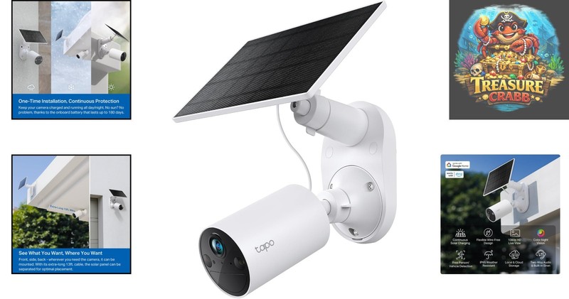Wireless Outdoor 1080p Security Camera with Solar Power & Flexible Setup Options gallery
