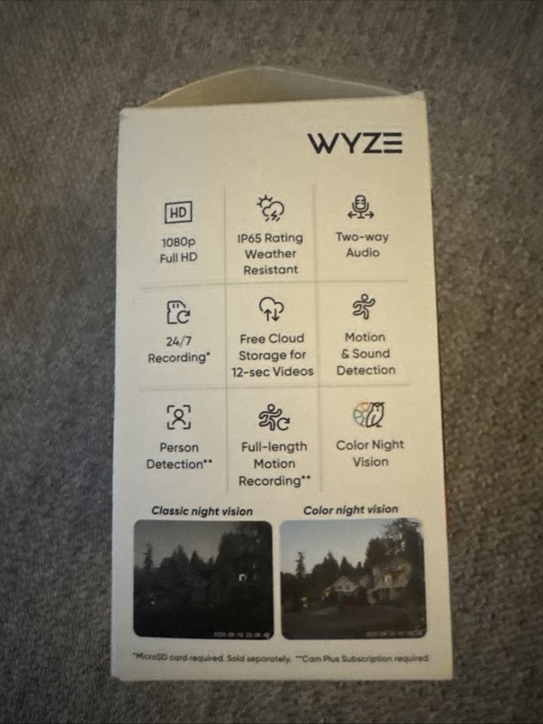 Wyze Cam v3 WYZEC3 Indoor/Outdoor Security Camera 1080p Color Night Vision + Box gallery