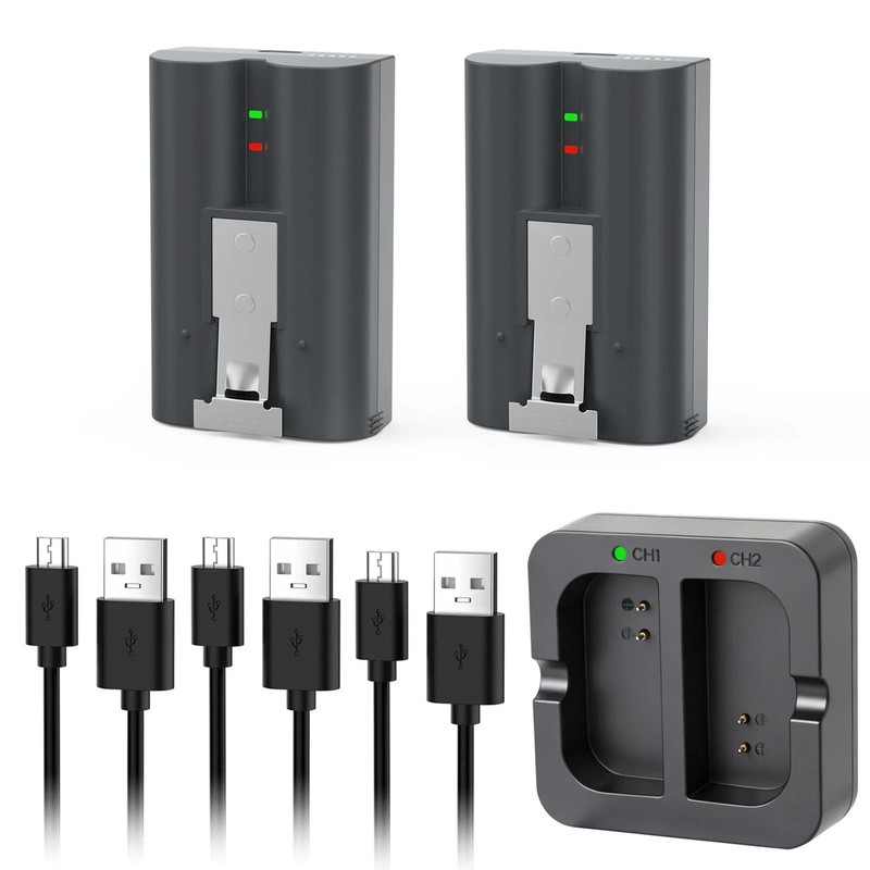2 Pack 8000mAh Rechargeable Battery and Charger Station for Ring Doorbell 2/3+/4 gallery
