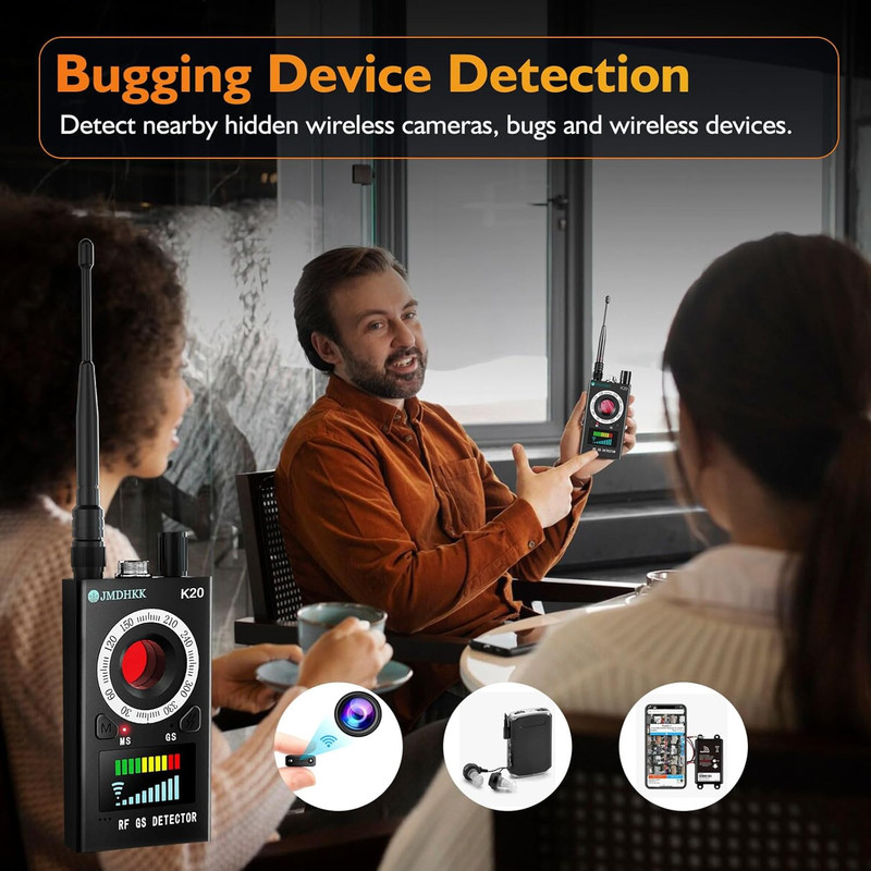 K20 Hidden Camera Detector, Bug Detector, Magnetic Field Detector for Privacy Pr gallery