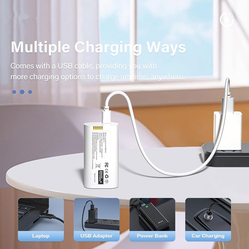 Removable Battery For Wyze Cam Pro/Wyze Wireless Duo Cam Doorbell 2nd Gen gallery
