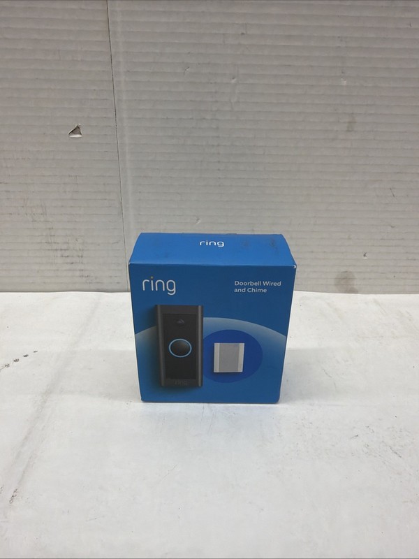 Ring – Wi-Fi Smart Video Doorbell – Wired with Chime – Black