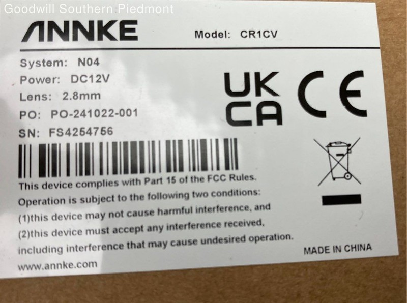 Set of 4 Annke CR1CV N04 DC 12V Surveillance Bullet Cameras - Open Box gallery