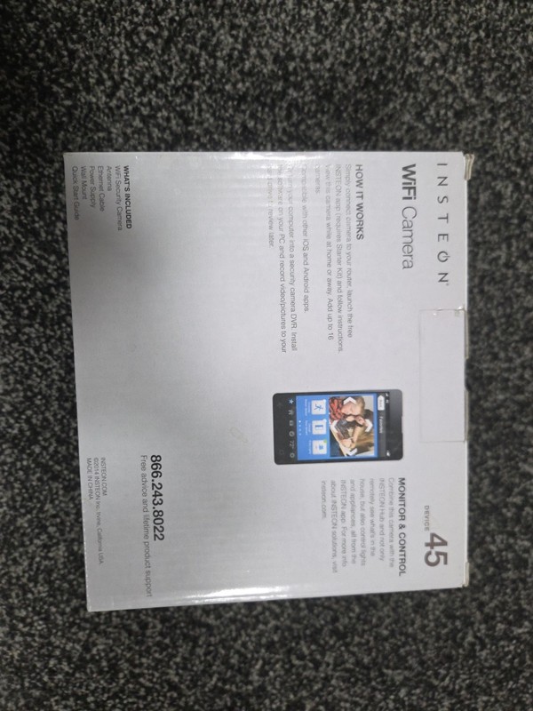 Insteon WiFi Camera Device 45 Day/Night 300 Pan 120 Tilt Two Way Audio gallery