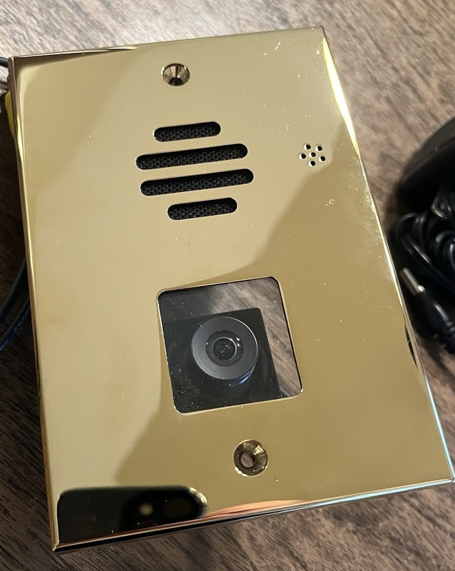Elan Brass Door Speaker With Color Camera DSC2000B READ DESCRIPTION! gallery
