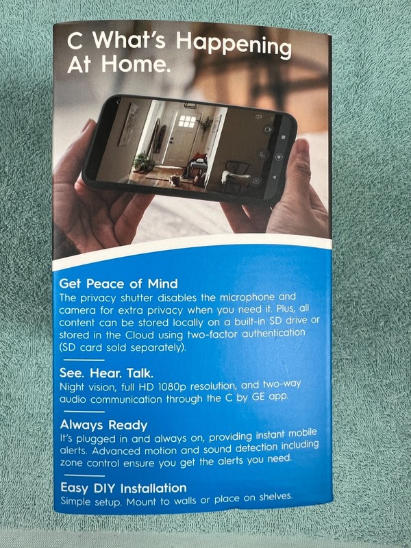 GE Cync Indoor Smart Wireless Security Camera (1080p) 2-way Audio Wi-Fi gallery
