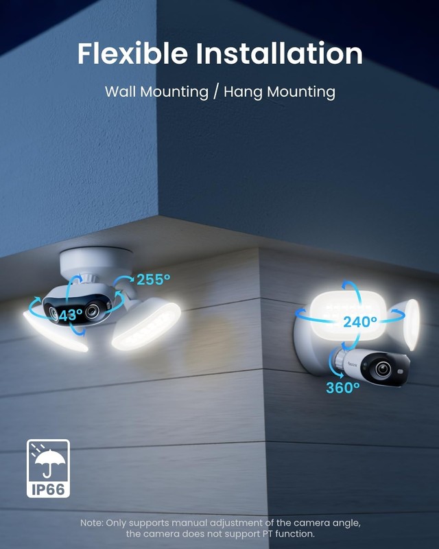 REOLINK Elite Pro Floodlight PoE, 16MP Dual Lens PoE Security Camera with 180... gallery