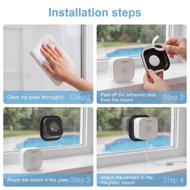 2 Pack Angled Window Camera Mount, 18° Angle Adapter for Most Magnetic Window... gallery