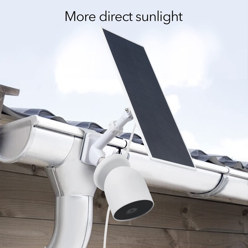 2-in-1 Gutter Mount for Google Nest Cam (Battery) and Solar Panel (White) gallery