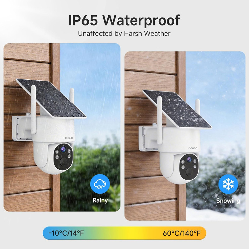 2K Solar Security Camera Wireless Outdoor, 360° Pan/Tilt Camera with Dual-Band W gallery