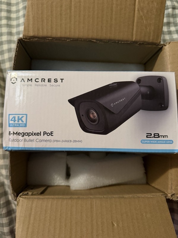 Amcrest IP8M-2496EB-28MM 4K 8MP PoE Outdoor Weatherproof Bullet IP Camera Black