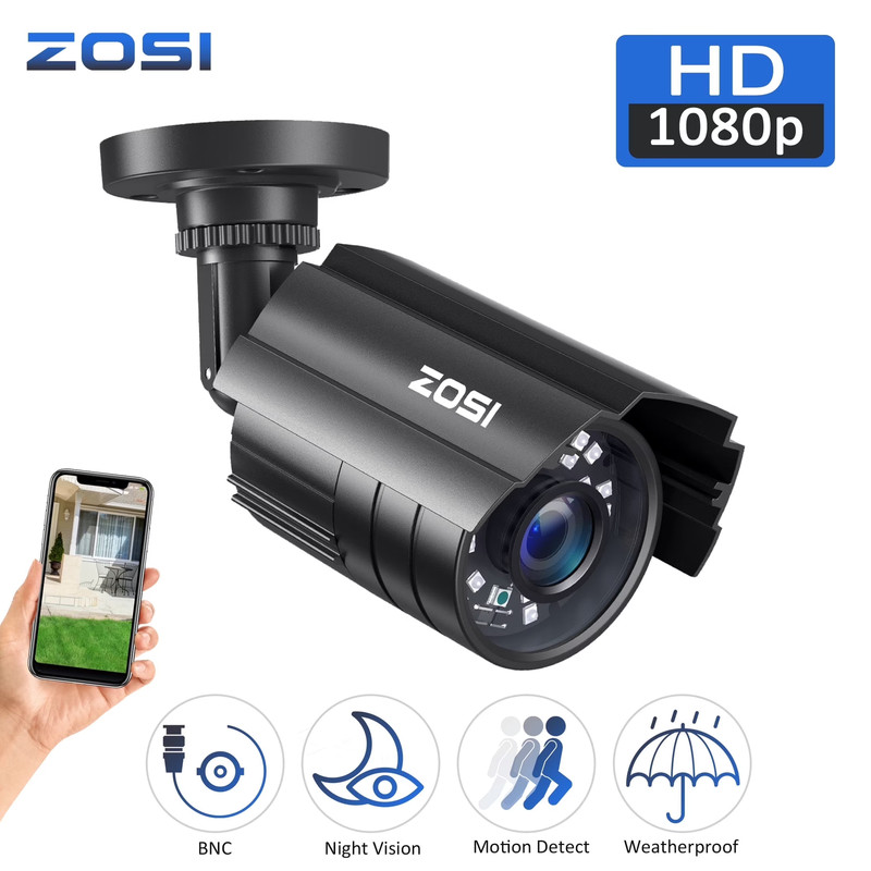 1080P HD Bullet Security Camera with Night Vision for Home and Office Use