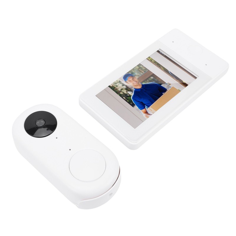 Wireless Doorbell Camera 4.3 Inch Display Rechargeable Battery For Home BRNZ gallery