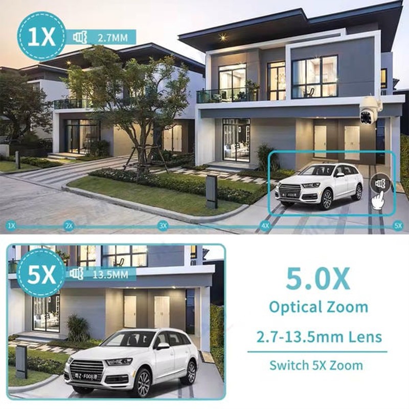 5MP Outdoor WiFi PTZ Security Camera 2.7-13.5mm 5X, Auto Trackin gallery