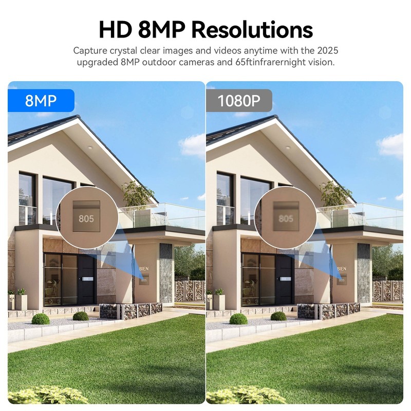 4K 8MP Security Camera System 16CH PoE NVR Wide Angle for Home Security IP66 gallery
