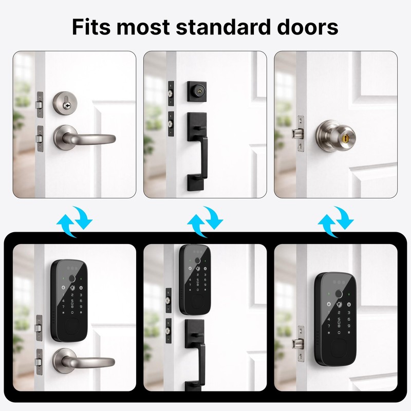 Miko i10 Pro Smart Lock with Camera, Face and Palm Recognition, WiFi 2K Video... gallery