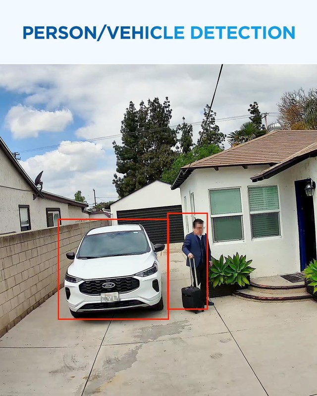 4COVR 4K 8MP PoE IP , Outdoor Wired Surveillance Video with Audio, Smart Huma... gallery