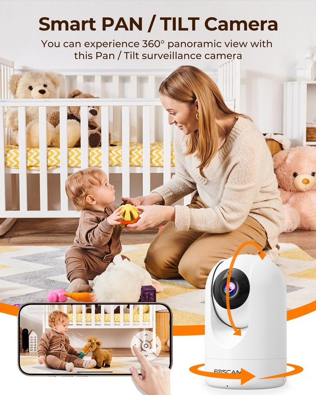 4MP Home Security Camera with AI Detection, Night Vision & 2-Way Audio gallery