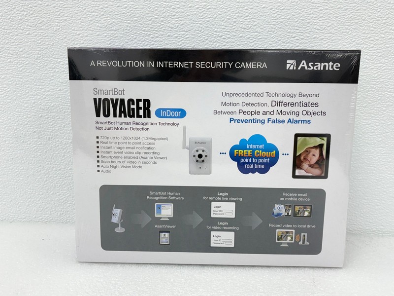 LOT OF 2 | Voyager Smartbot Network Security Camera Only - White NEW (SEALED) gallery