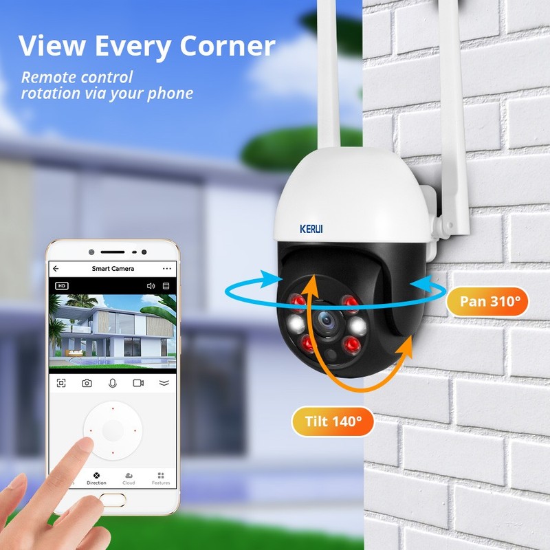 6LED Enhanced Night Vision Cam 5MP WiFi Wireless Home Office Security Camera Kit gallery