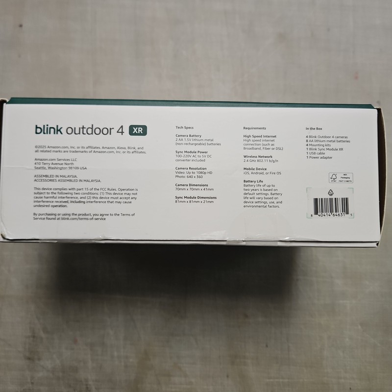 Blink Outdoor 4 XR Four Camera System w/Sync Module Open Box gallery