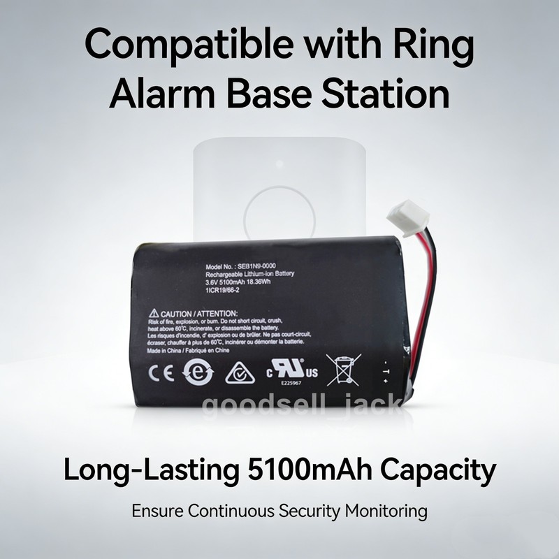 5100mAh New Battery SEB1N9-0000 for Ring Alarm Home Base Station 1st Gen