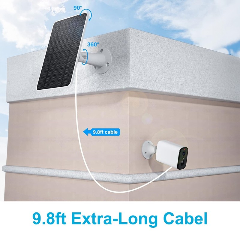 Solar Panel Charger for Arlo Ultra/Ultra 2/Pro 3/Pro4 Floodlight Security Camera gallery