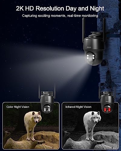 4G LTE Cellular Solar Security Camera Wireless Outdoor,No WiFi 2K Solar Black gallery