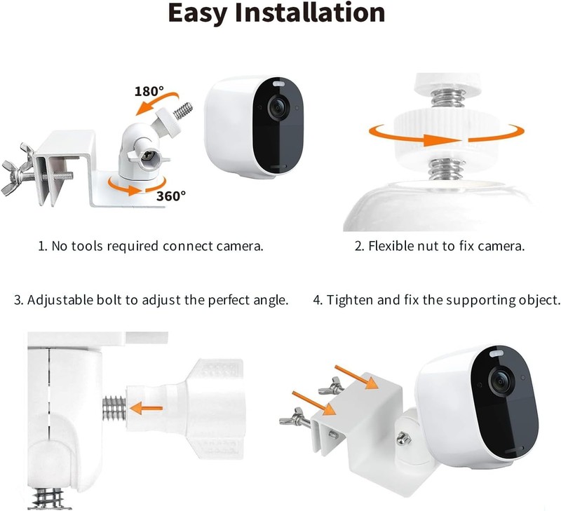 Gutter Mount for Solar Panel and Outdoor Security Camera Compatible with Ring... gallery