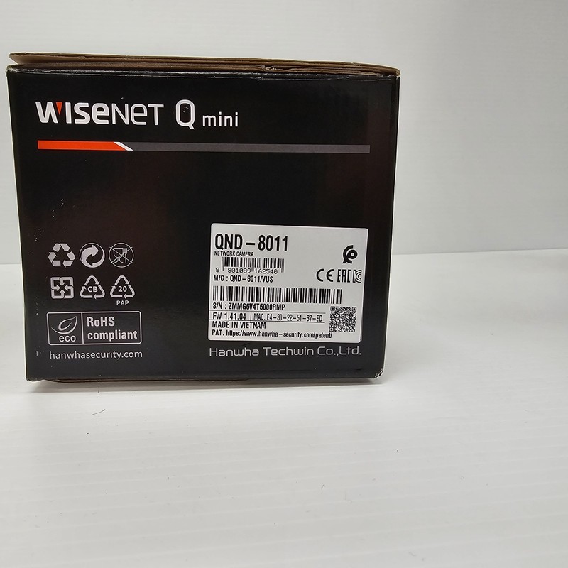 Wisenet Q Mini 5MP 2.8mm Fixed Compact Network Dome Camera QND-8011 gallery