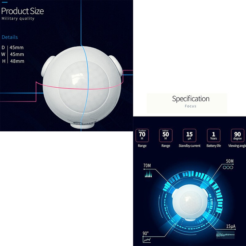 Coolcam Z-Wave PIR/Motion Sensor Human Body Infrared IR sensor Z-Wave Series gallery