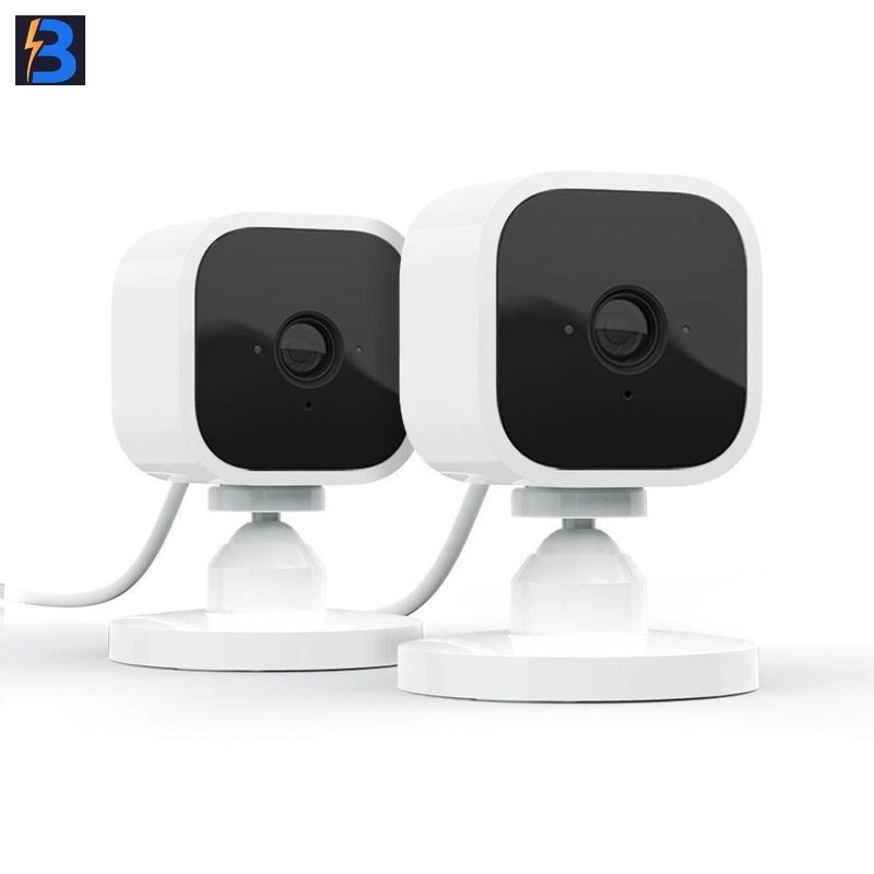 Blink Mini Compact Indoor Plug-In Smart Security Camera – White (2 Cams)