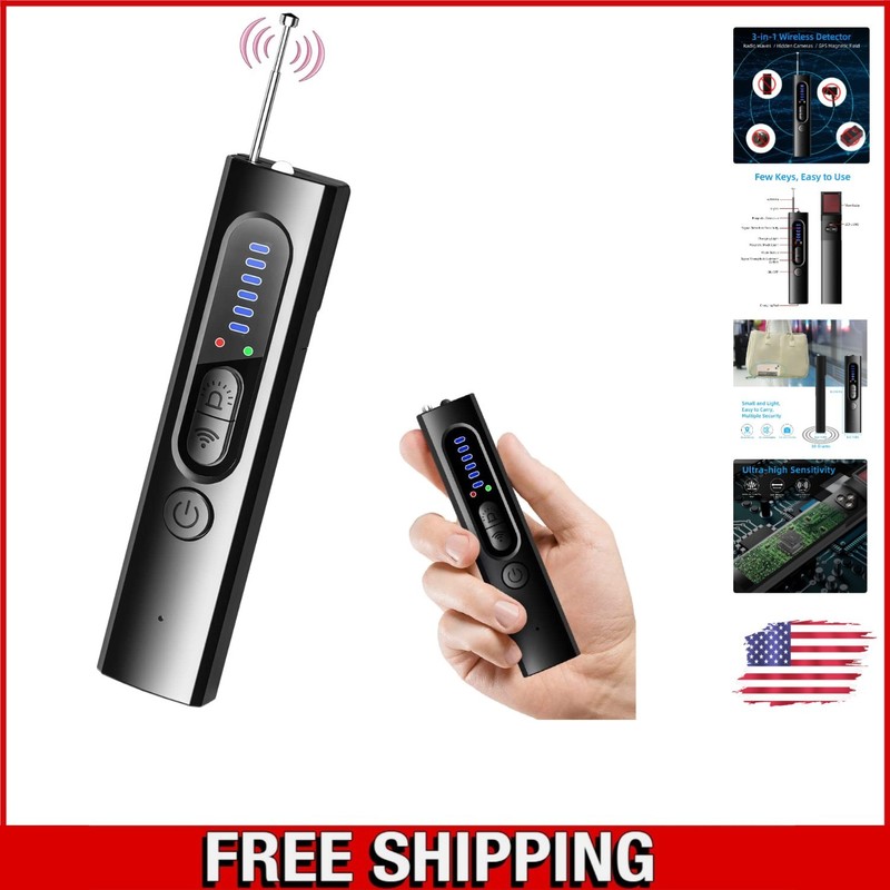 Compact Hidden Camera Finder & GPS Tracker Detector – Rechargeable Convenience
