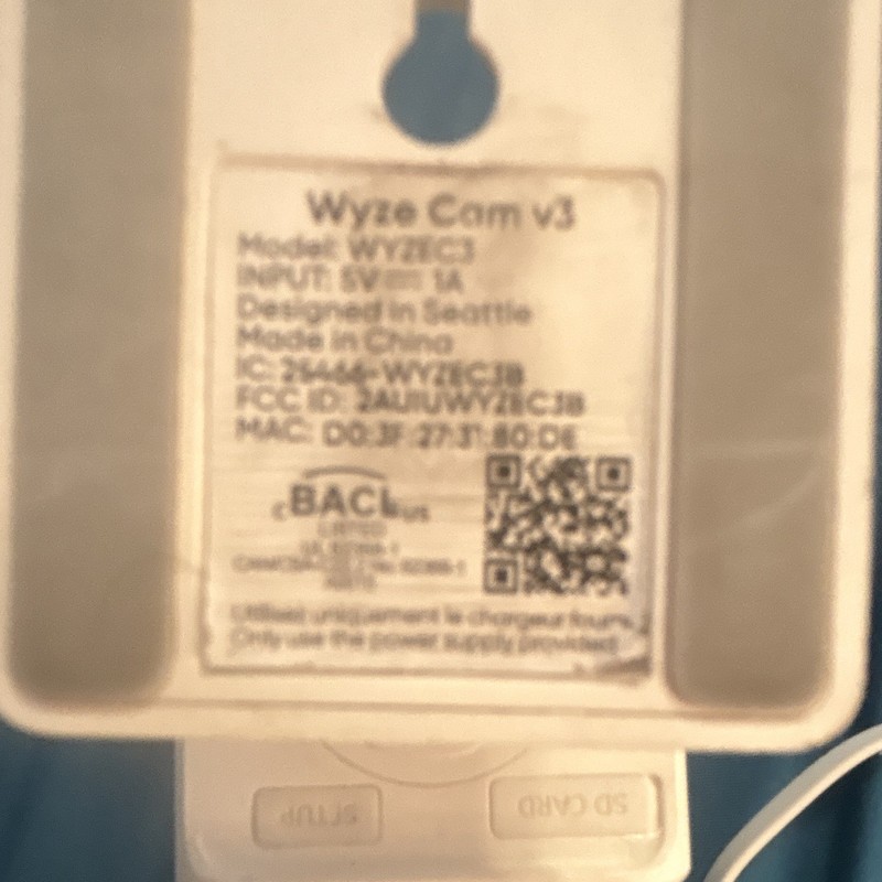 Wyze Cam v3 1080p White IP Wi‑Fi/Wired Indoor/Outdoor Camera MicroSD Slot gallery