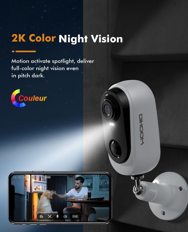 Solar Security Camera Wireless 1080P 2K/3MP Surveillance Exterior Home Security gallery