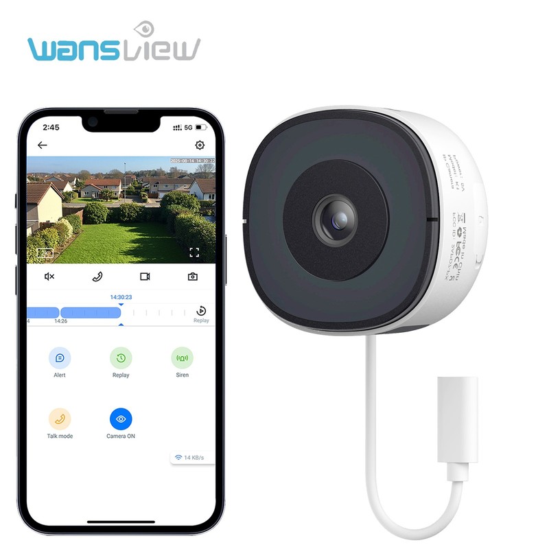 Wansview 3MP 2K WiFi Window Camera Security Camera Indoor Color Night Vision