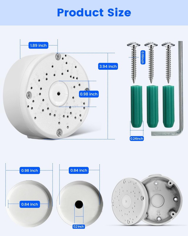 Universal Metal Security Camera Junction Box Bullet Dome Waterproof Hide Base gallery